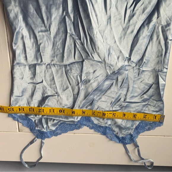 Victoria’s Secret Lot 2 Satin Lace Accent Split Babydoll Slip Dress Nightgown - Picture 14 of 15